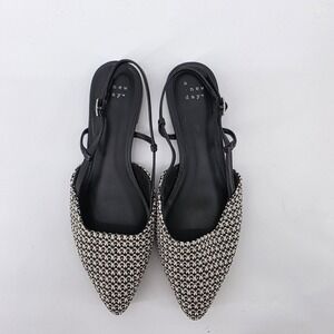 A New Day Women's Emerson Slingback Ballet Flats Woven Womens 7.5